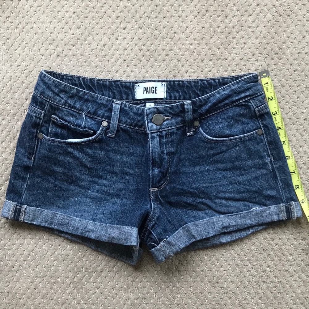 Denim Paige shorts, 25